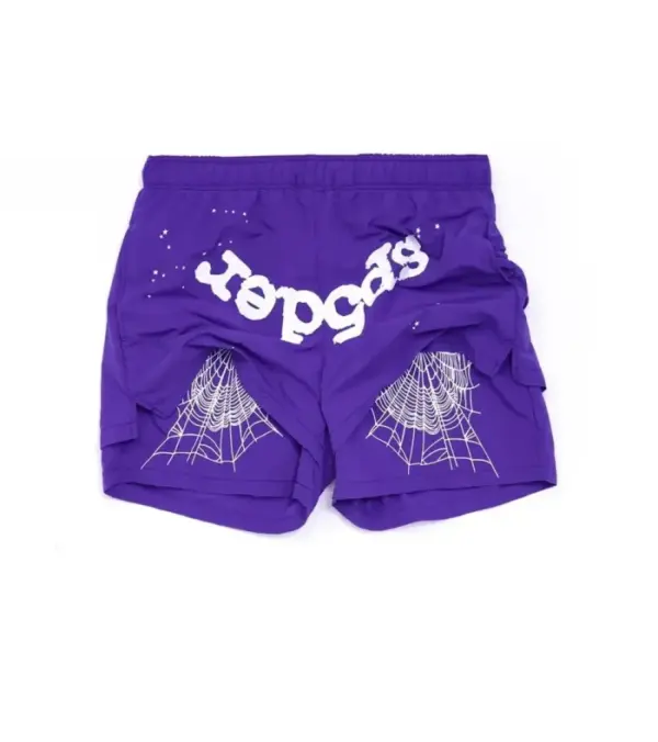 OG WEB SP5DER SHORTS PURPLE1
