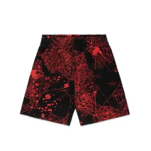 Sp5der Black with Red lining Double Shorts